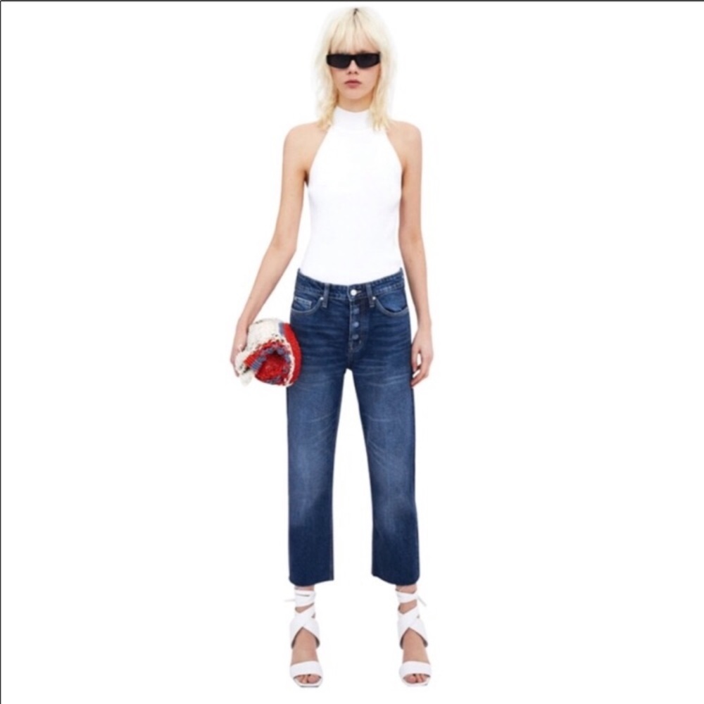 NWT Zara denim: high rise ankle jean size 2